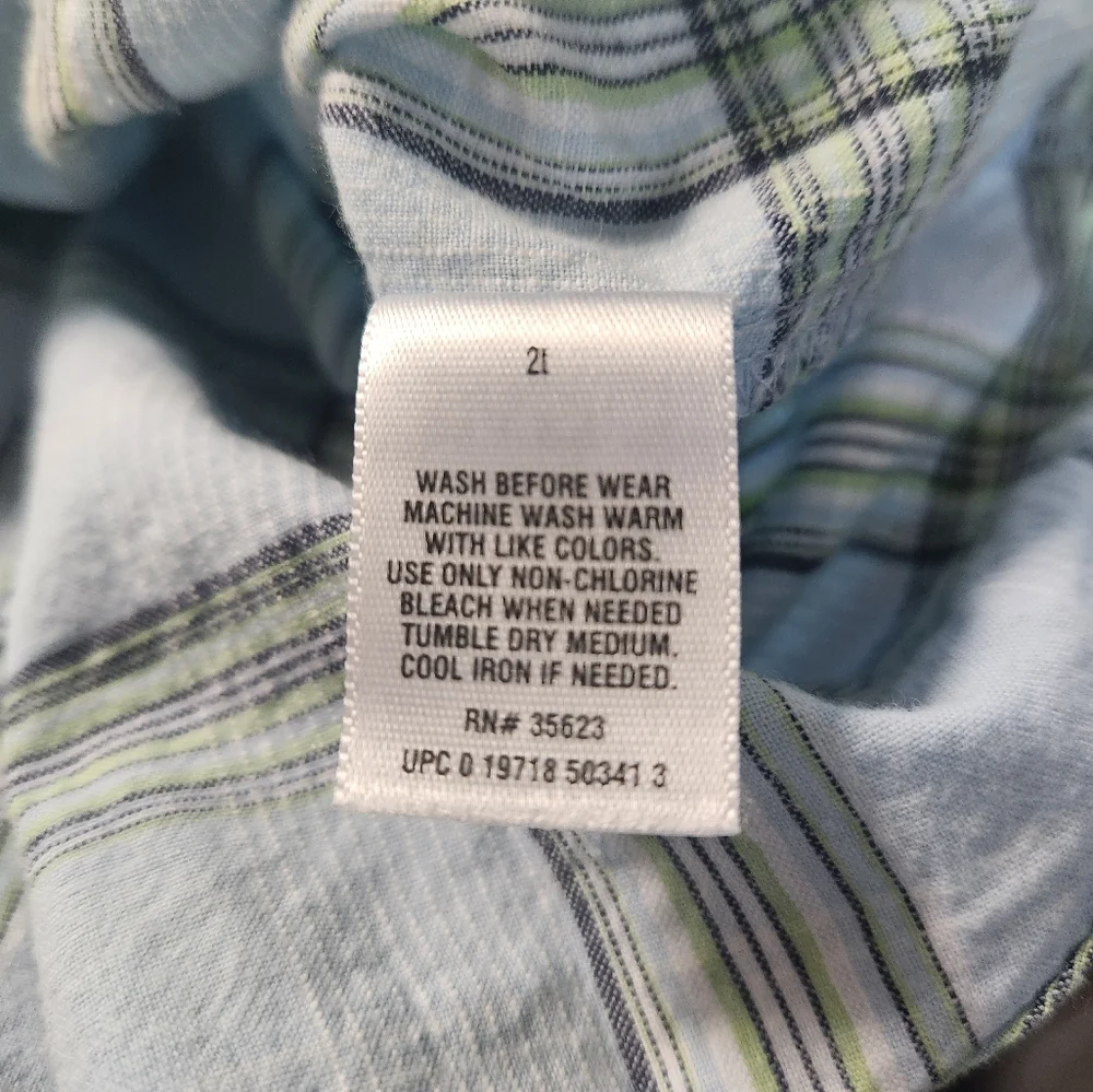Carter’s Plaid Collared Short Sleeve Button Down Shirt - BLUE - 2T